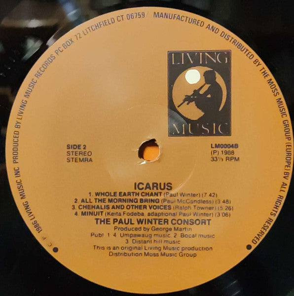 The Winter Consort : Icarus (LP, Album, RE)