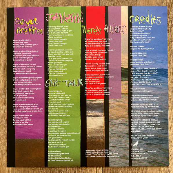 Sufjan Stevens : Javelin (LP, Album, Cle)