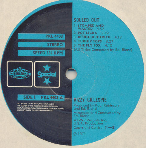 Dizzy Gillespie : Souled Out (LP, Album)