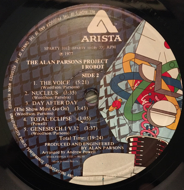 The Alan Parsons Project : I Robot (LP, Album, Gat)