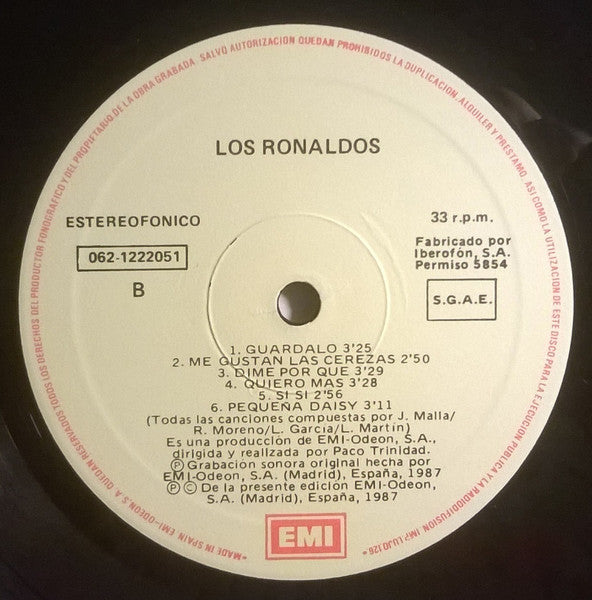 Los Ronaldos : Los Ronaldos (LP, Album)
