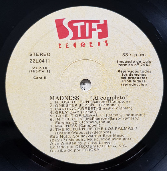 Madness : Al Completo (LP, Comp)