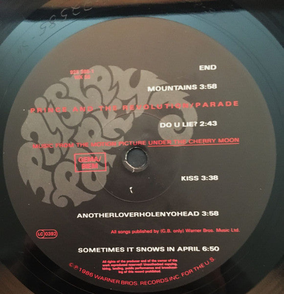 Prince And The Revolution : Parade (LP, Album, Gat)