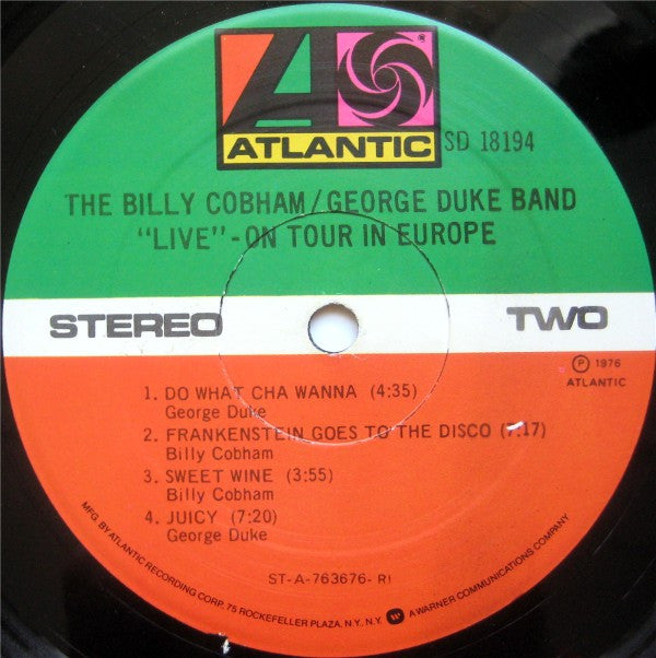 The Billy Cobham / George Duke Band : "Live" On Tour In Europe (LP, Album, RI )