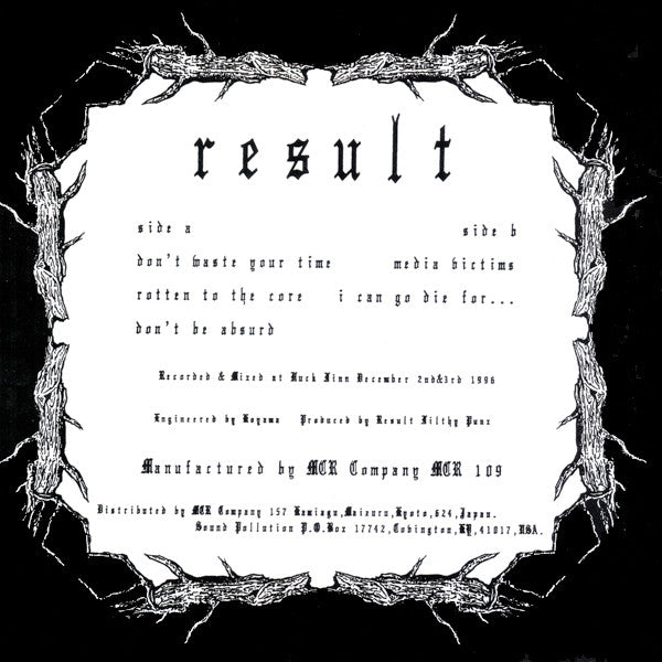 Result : I Can Go Die (7")