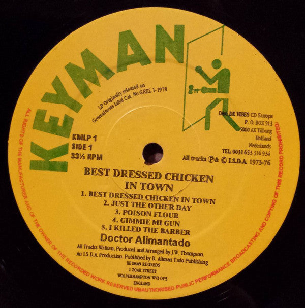Dr. Alimantado : Best Dressed Chicken In Town (LP, Album, RE)