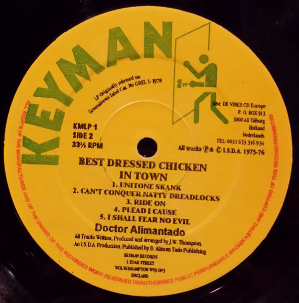 Dr. Alimantado : Best Dressed Chicken In Town (LP, Album, RE)