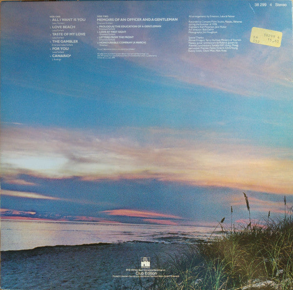Emerson, Lake & Palmer : Love Beach (LP, Album, Club)