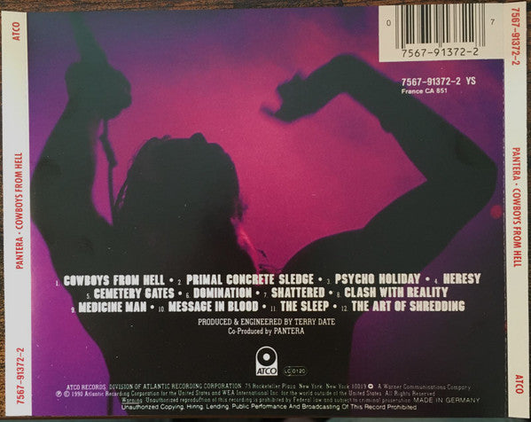 Pantera : Cowboys From Hell (CD, Album)
