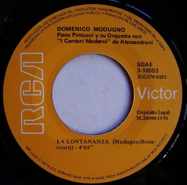Domenico Modugno : La Lontananza / Ti Amo, Amo Te (7", Single)