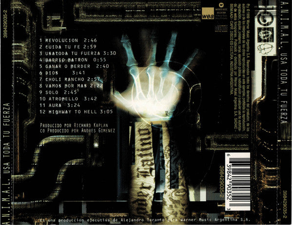 A.N.I.M.A.L. : Usa Toda Tu Fuerza (CD, Album, Ltd, Sli)