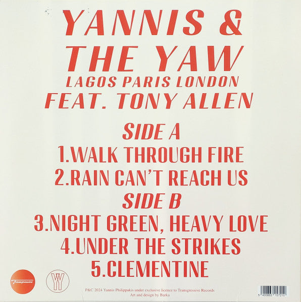 Yannis & The Yaw feat. Tony Allen : Lagos Paris London (12", EP, Ltd, Red)