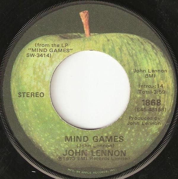 John Lennon : Mind Games (7", Single, Win)