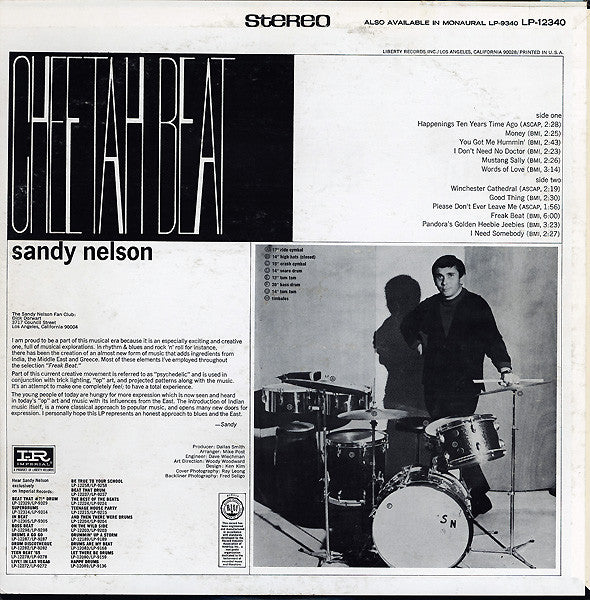 Sandy Nelson : Cheetah Beat (LP, Album)