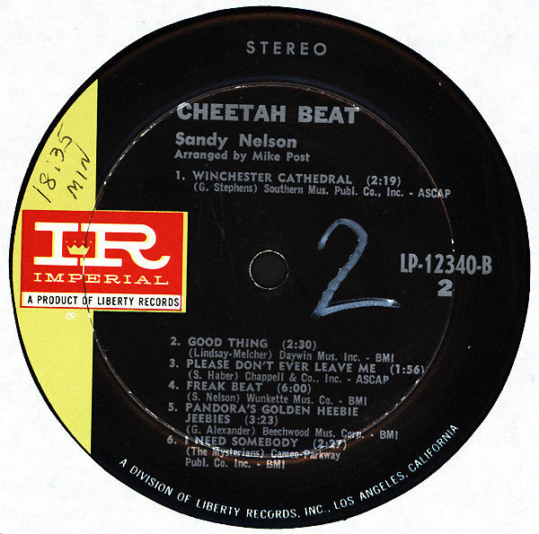 Sandy Nelson : Cheetah Beat (LP, Album)