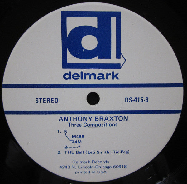 Anthony Braxton : 3 Compositions Of New Jazz (LP, Album, RE, RP)