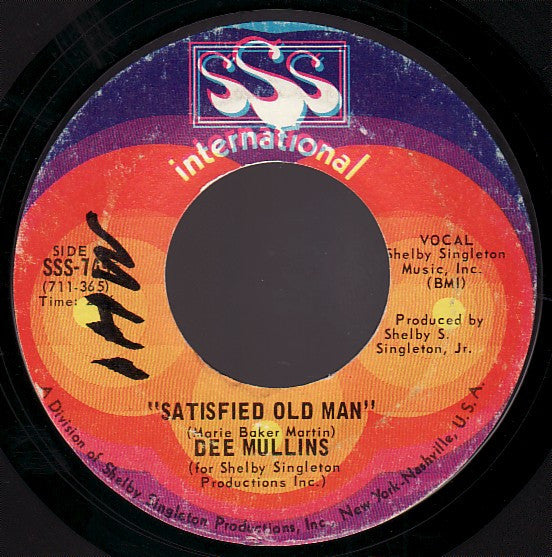 Dee Mullins : The Continuing Story Of Harper Valley P.T.A. (7", Styrene)