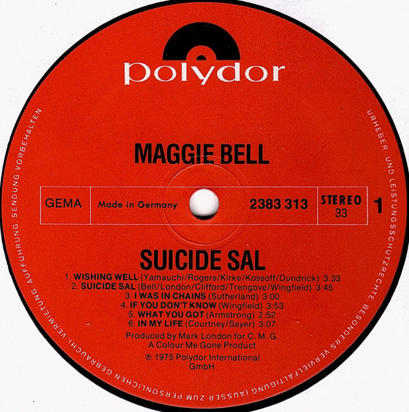 Maggie Bell : Suicide Sal (LP, Album)