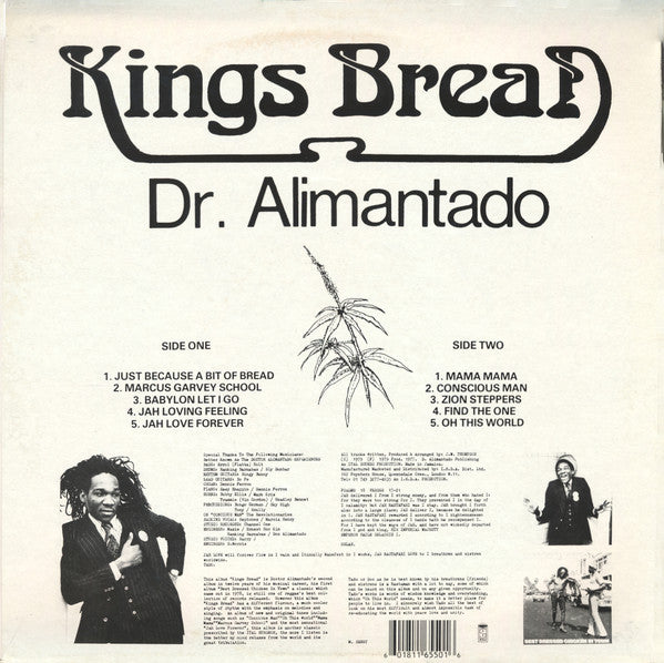 Dr. Alimantado : Kings Bread (Jah Love Forever) (LP, Album, RE)