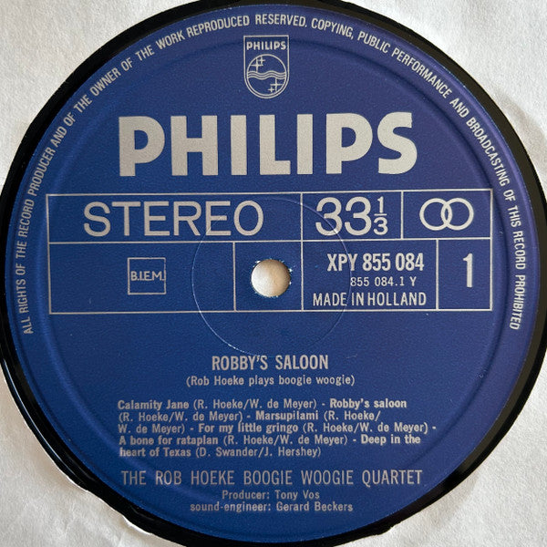 Rob Hoeke Boogie Woogie Quartet : Robby's Saloon (LP, Album)