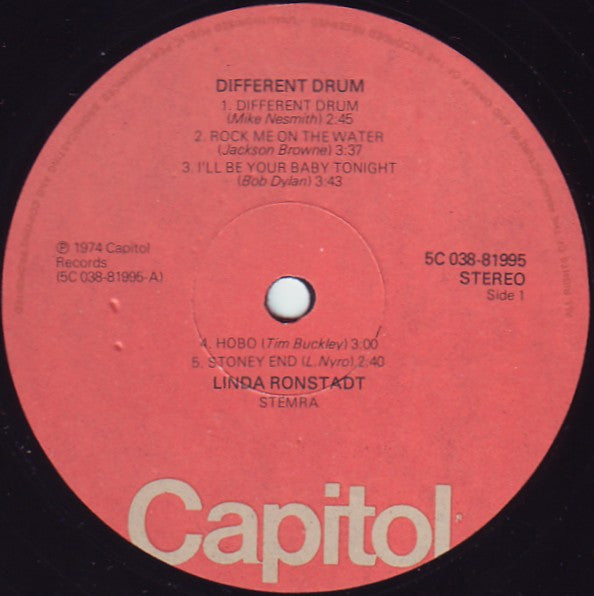Linda Ronstadt : Different Drum (LP, Comp, RE)