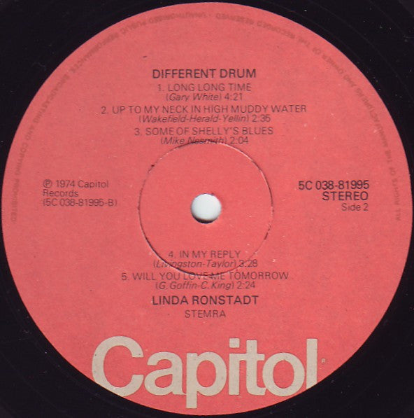Linda Ronstadt : Different Drum (LP, Comp, RE)