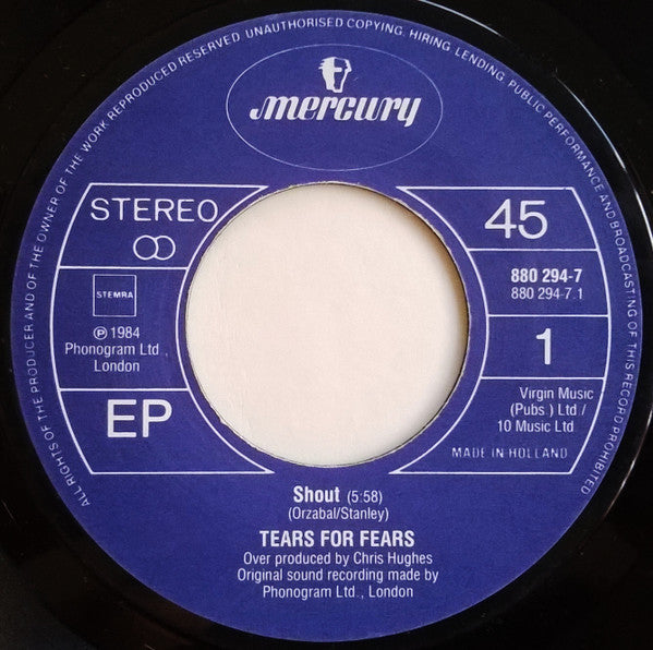 Tears For Fears : Shout (7", EP)