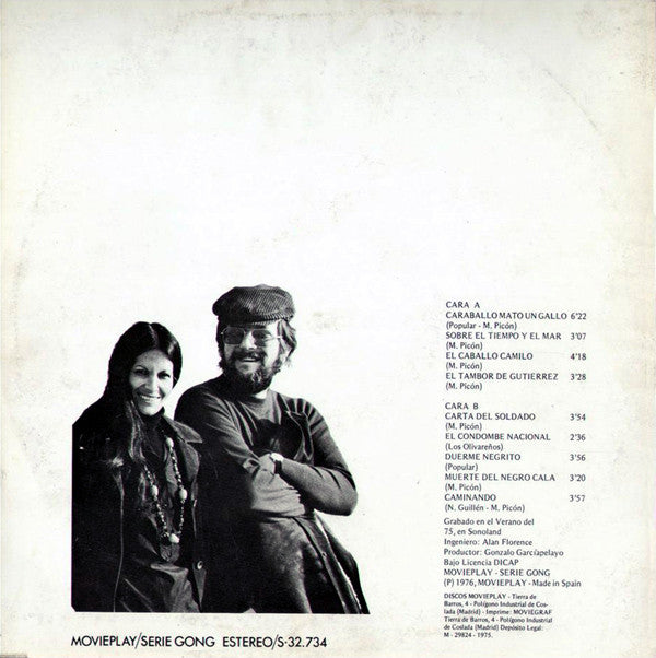 Olga Manzano Y Manuel Picón : Caraballo Mató Un Gallo (LP, Album, RE)