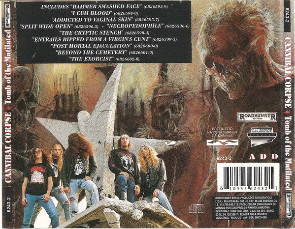 Cannibal Corpse : Tomb Of The Mutilated (CD, Album, RE, RM)