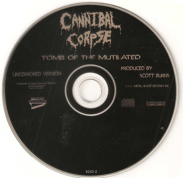 Cannibal Corpse : Tomb Of The Mutilated (CD, Album, RE, RM)