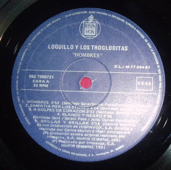 Loquillo Y Trogloditas : Hombres (LP, Album, Gat)