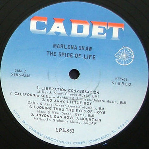 Marlena Shaw : The Spice Of Life (LP, Album, Ind)