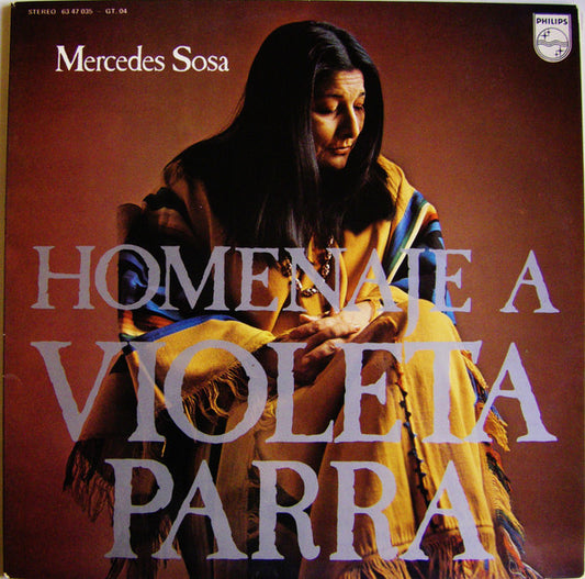 Mercedes Sosa : Homenaje A Violeta Parra (LP, Album, RE)