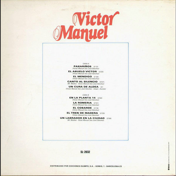 Víctor Manuel : Victor Manuel [Incluye El Cobarde] (LP, Comp)