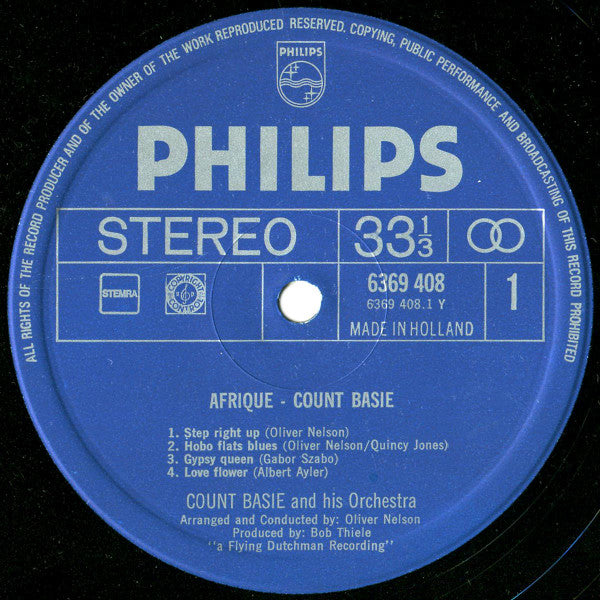Count Basie Orchestra Arranged & Conducted By Oliver Nelson : Afrique (LP, Album, RP, Gat)