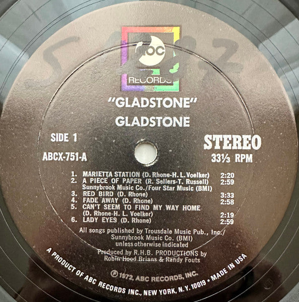 Gladstone : Gladstone (LP, Album)