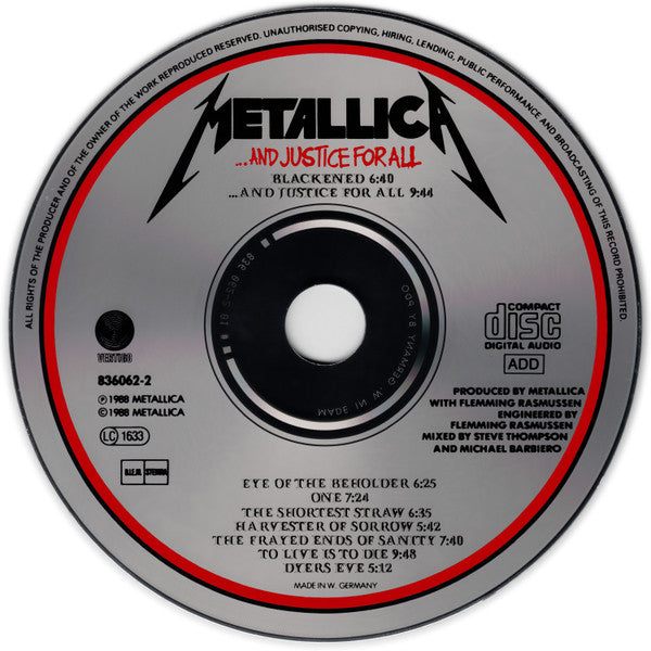 Metallica : ...And Justice For All (CD, Album)