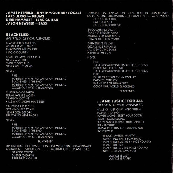 Metallica : ...And Justice For All (CD, Album)