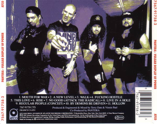 Pantera : Vulgar Display Of Power (CD, Album)