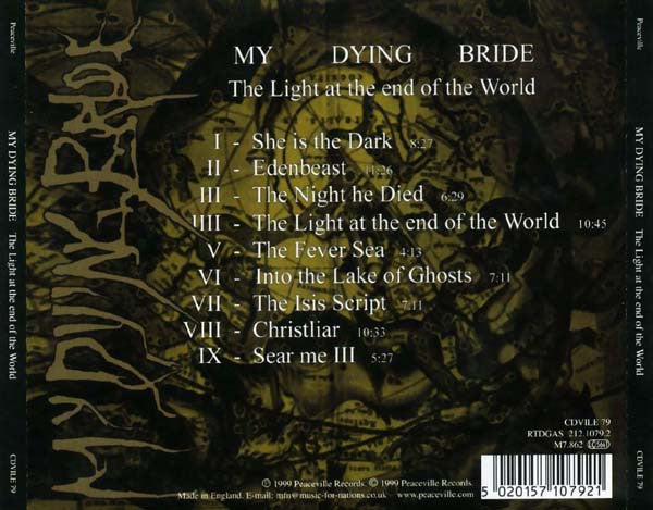 My Dying Bride : The Light At The End Of The World (CD, Album)
