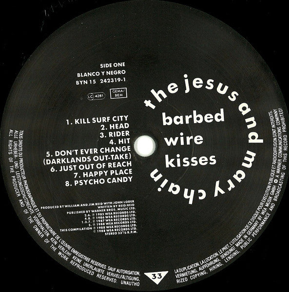 The Jesus And Mary Chain : Barbed Wire Kisses (B-Sides And More) (LP, Comp, Ⓖ P)