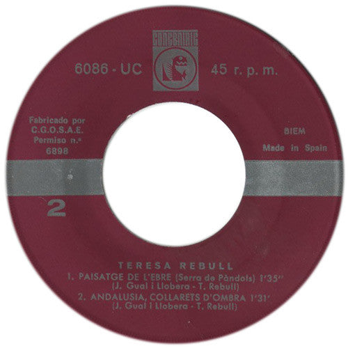 Teresa Rebull : Les Campanes De La Resurrecció  (7", EP)