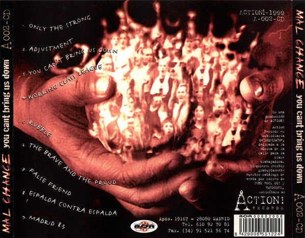 Mal Chance : You Can't Bring Us Down (CD, Album)