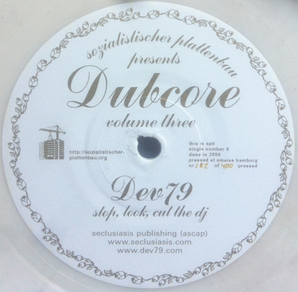 Handbag/Abba / Dev79 : Dubcore Volume Three (7", Ltd, Num, Whi)