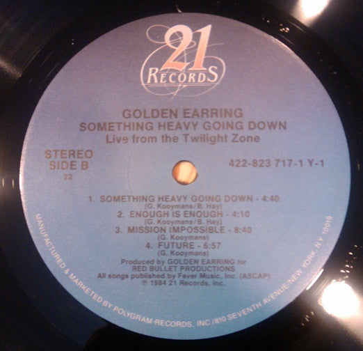 Golden Earring : Something Heavy Going Down (LP, Album, All)