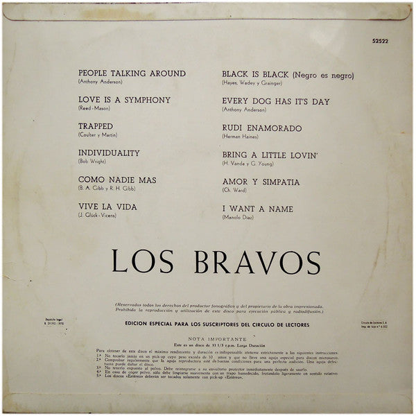 Los Bravos : Los Bravos (LP, Comp, Club)