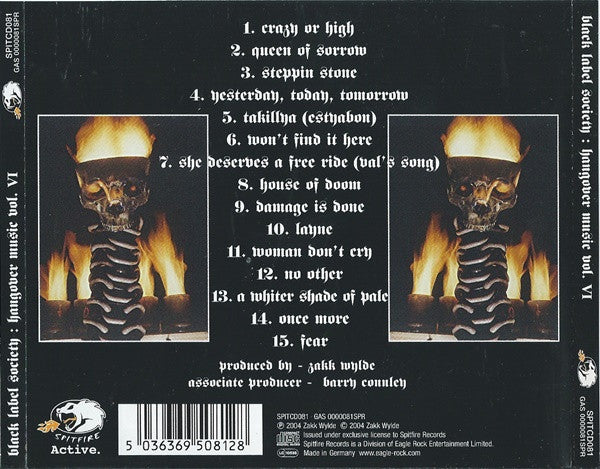 Black Label Society : Hangover Music Vol. VI (CD, Album)