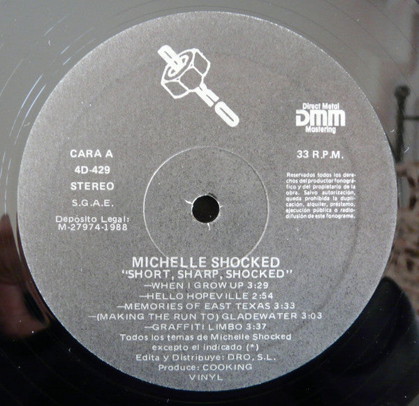 Michelle Shocked : Short Sharp Shocked  (LP, Album)