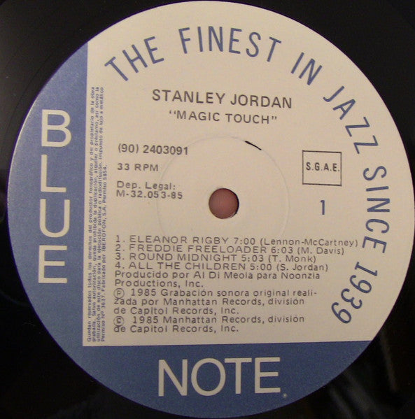 Stanley Jordan : Magic Touch  (LP, Album)