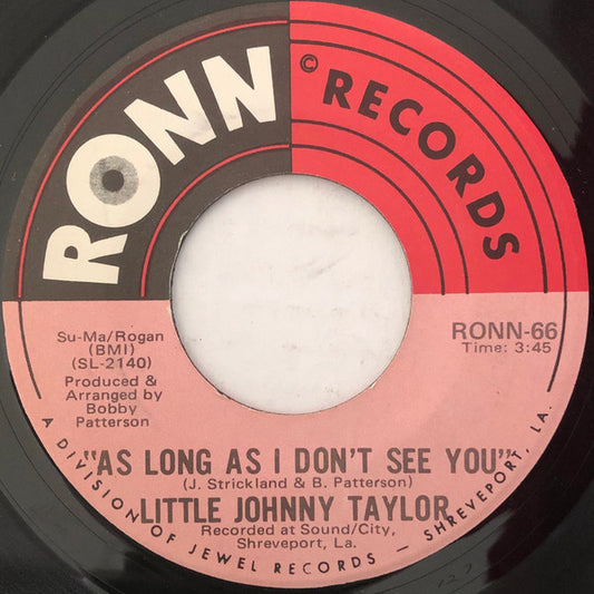 Little Johnny Taylor : As Long As I Don't See You / Strange Bed With A Bad Head  (7", Single)